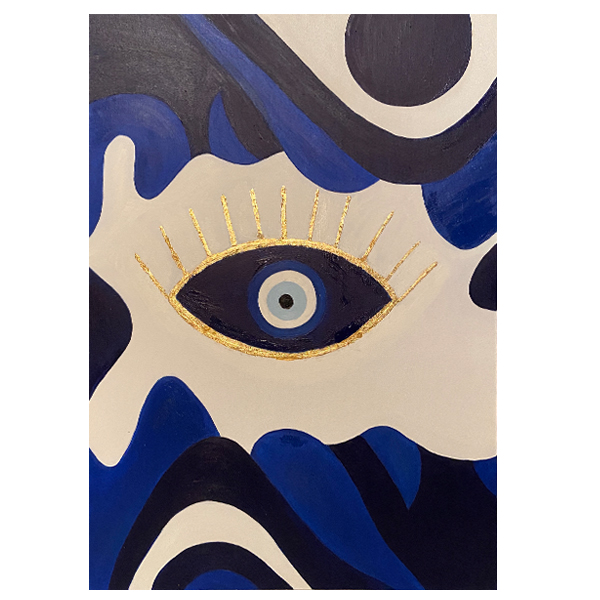 تابلو نقاشی طرح چشم نظر کد 0037