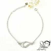 دستبند نقره طرح اشکی نقره ایتالیا کد 8445