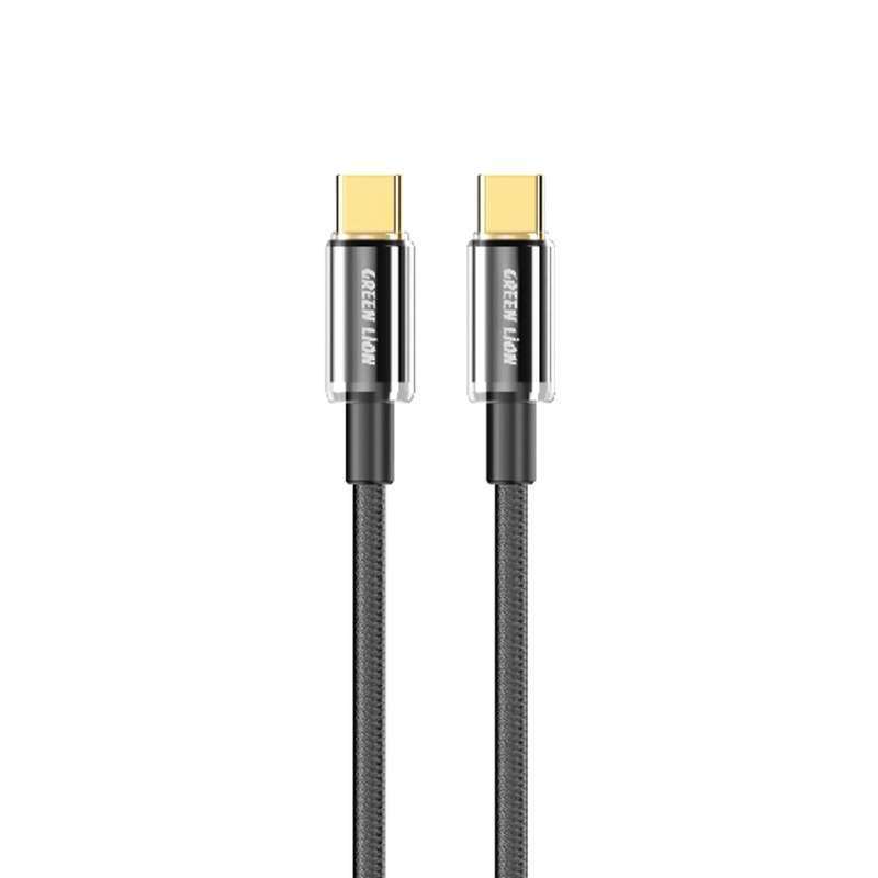 کابل Type-c گرین لاین 1 متری 60 وات مدل Green Lion USB-C to USB-C Touch Cable 1M 60W GNTPTGH60CTCBK