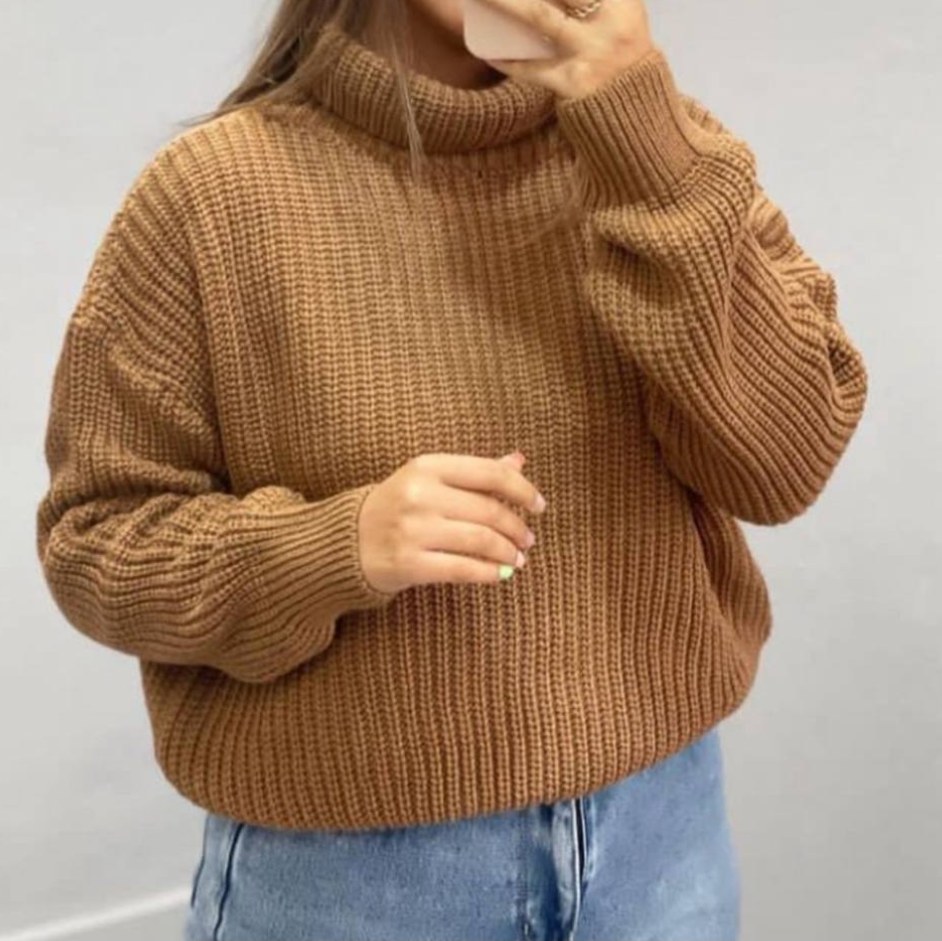 ژاکت بافت یقه شل