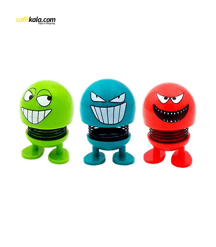 عروسک فنری طرح ایموجی مدل ce10 مجموعه 3 عددی