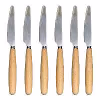 کارد میوه خوری مدل دسته چوبی مجموعه 6 عددی