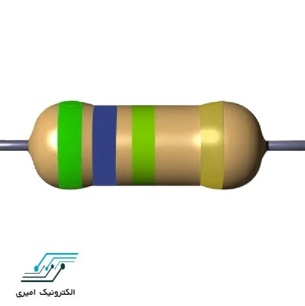 مقاومت 6.2 کیلو اهم 3 وات 5 درصد