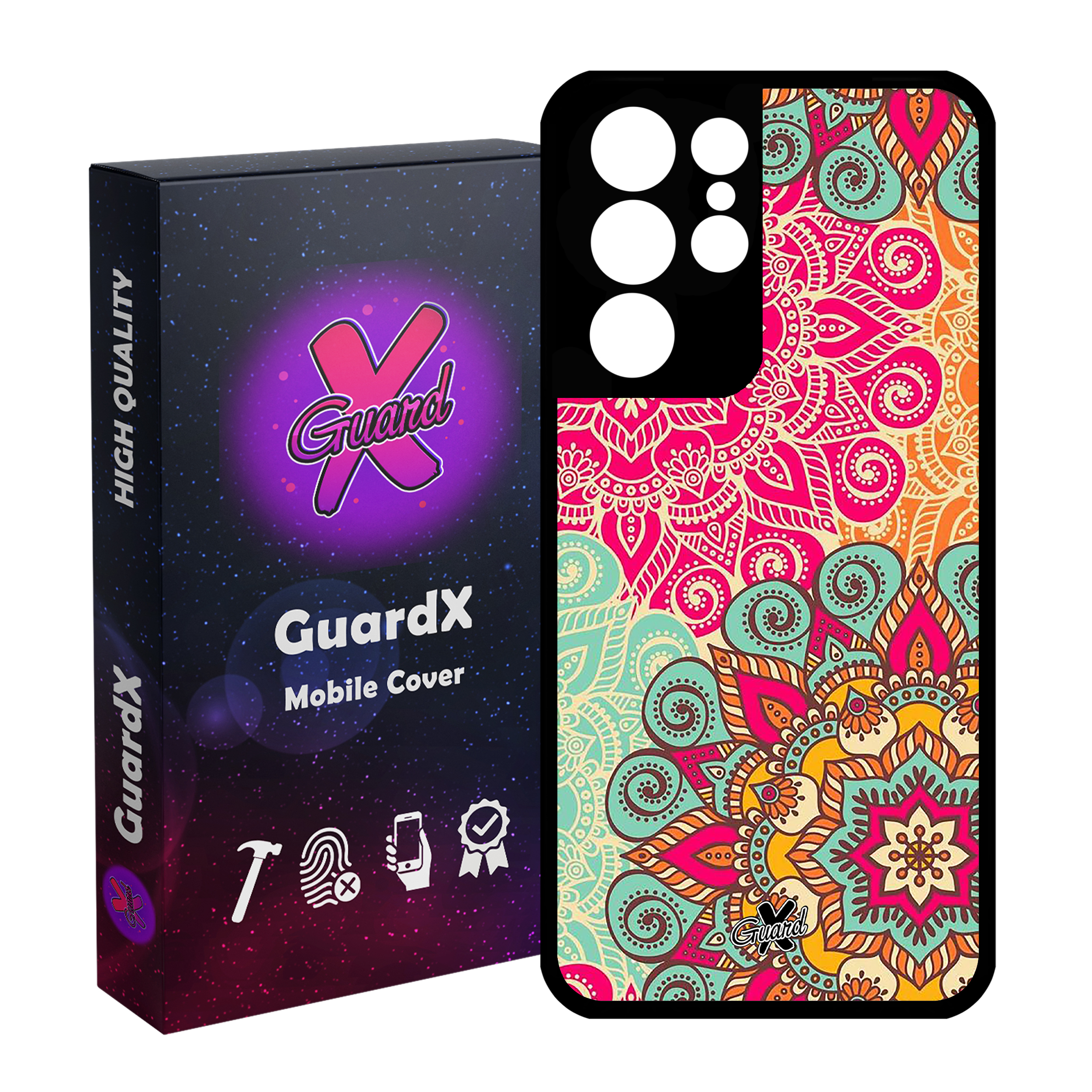 کاور گارد ایکس طرح Mandala مدل Glass10214 مناسب برای گوشی موبایل سامسونگ Galaxy S21 Ultra