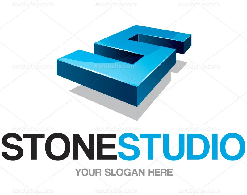 لوگو حرف S آبی | گرافیک با طعم تربچه