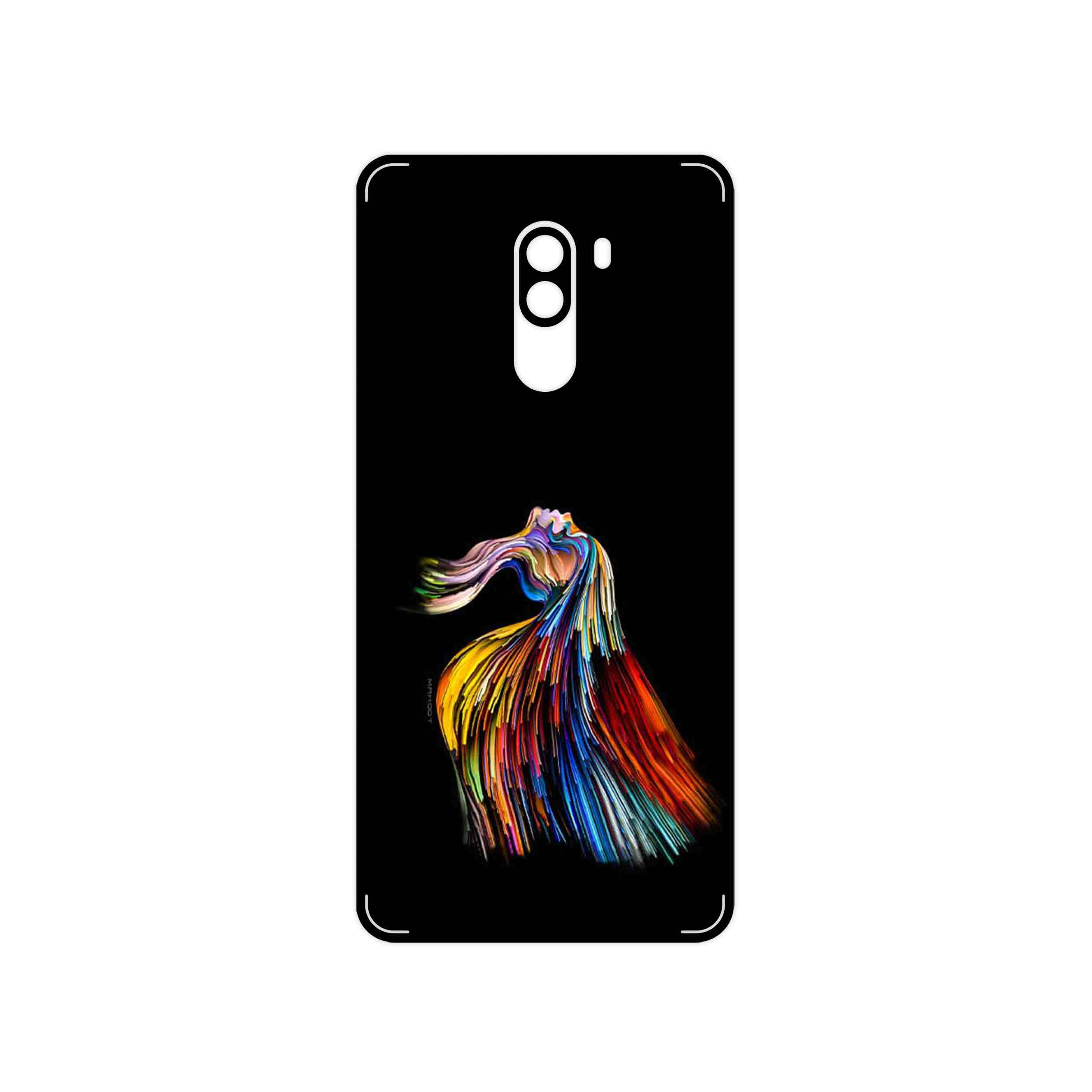 برچسب پوششی ماهوت مدل Rainbow Hair Digital Art مناسب برای گوشی موبایل شیائومی POCOPHONE F1