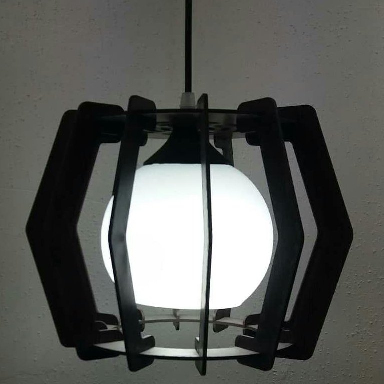 لوستر چوبی سری آویز سقفی کد 4