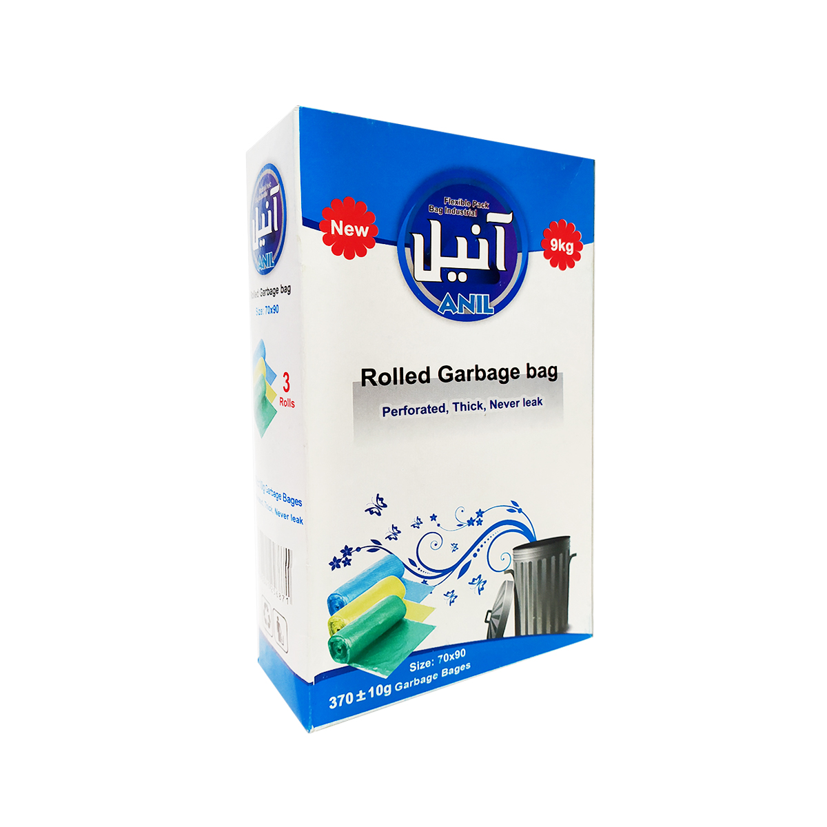 کیسه زباله آنیل مدل رولی اقتصادی بسته 30 عددی