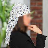 سربند دورگ  عربی نخی طرح چشم نظر سفید (ارسال  رایگان )