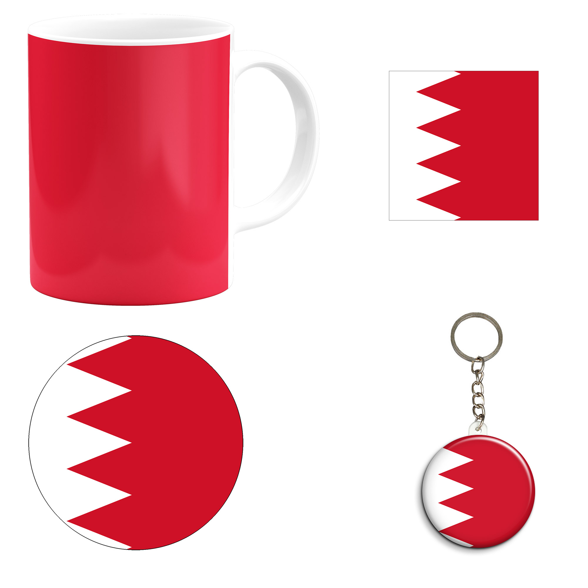 ست هدیه ماگ طرح پرچم بحرین مدل Bahrain کد M1