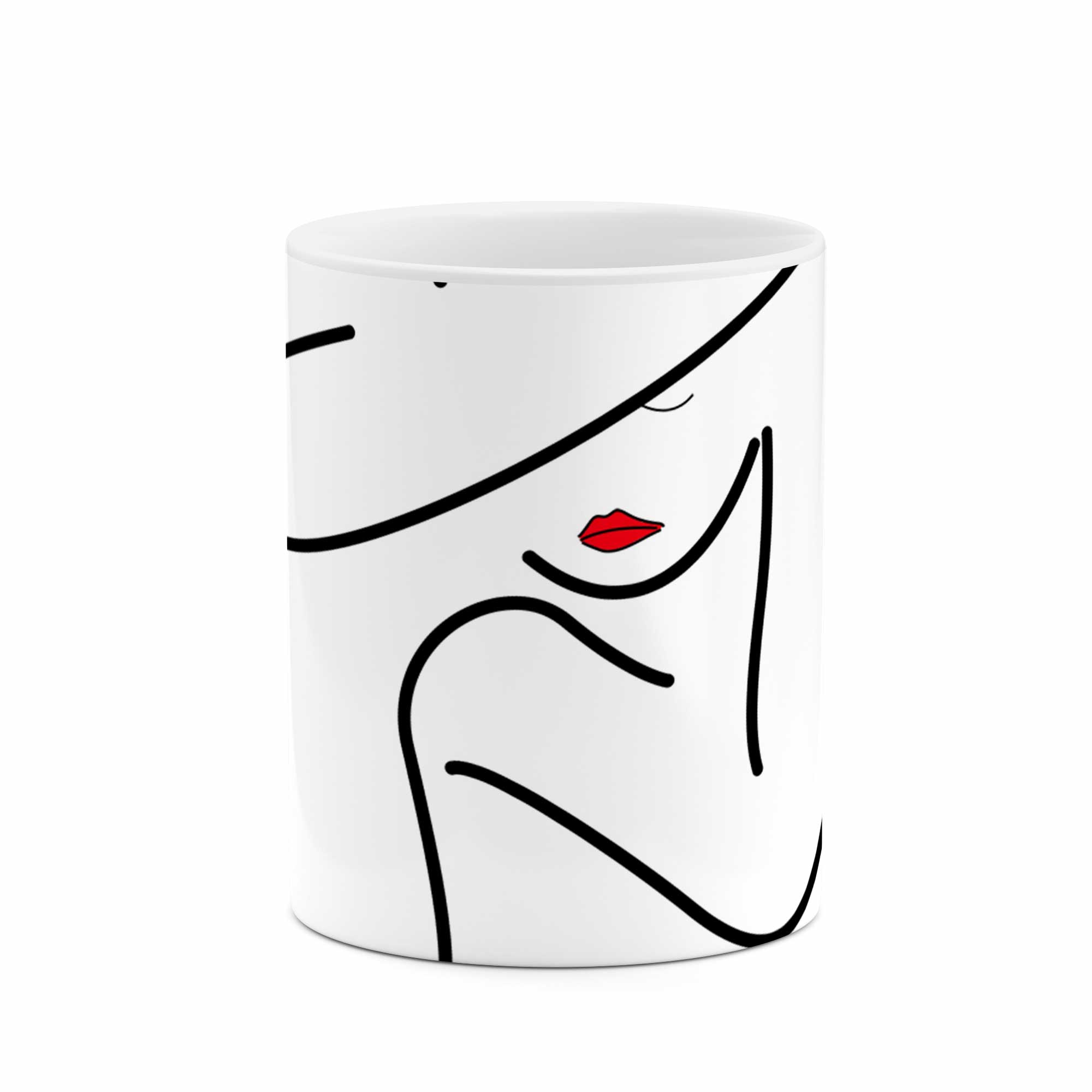 ماگ طرح زن کلاه دار مدل mu00677