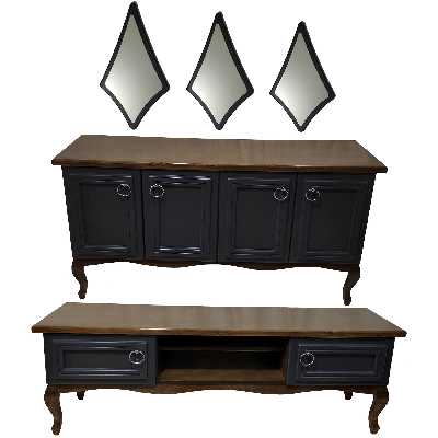 آینه و کنسول مدل گلوریا به همراه میز تلویزیون