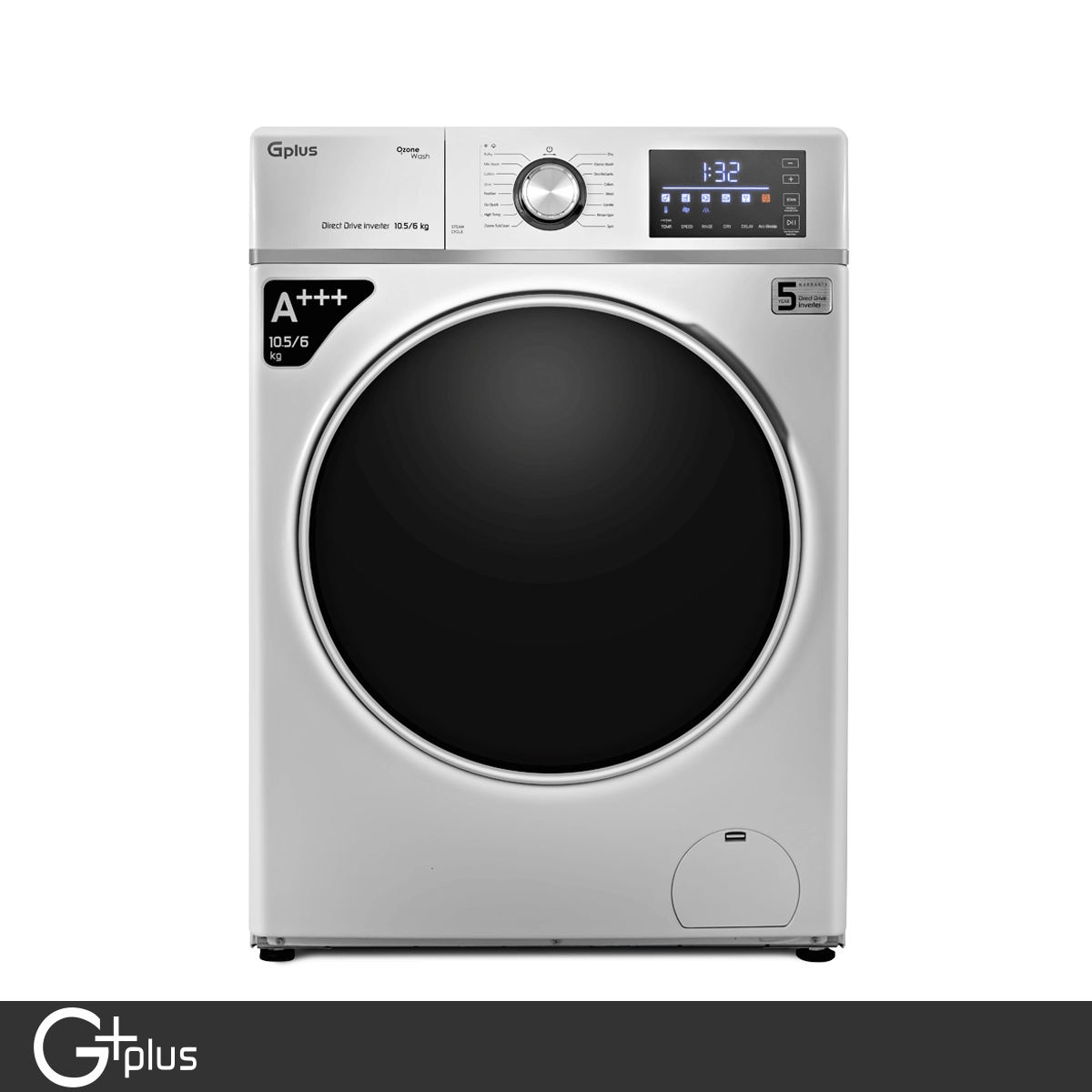 ماشین لباسشویی جی پلاس 105 کیلویی مدل GWM-MD109W