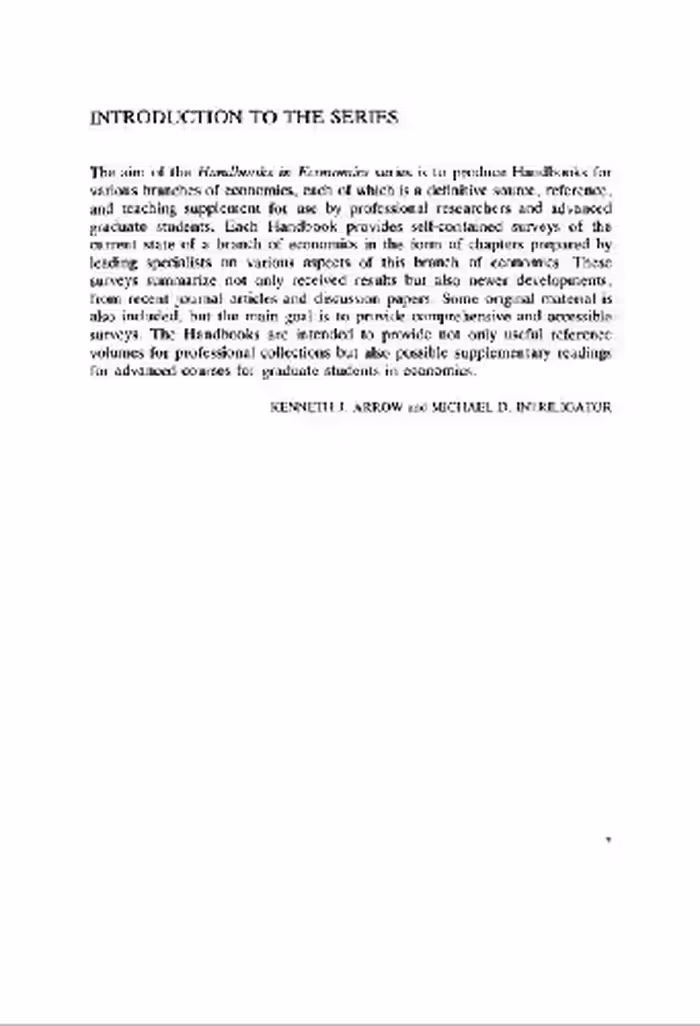 خرید و دانلود نسخه کامل کتاب Handbook of Mathematical Economics, Volume 4