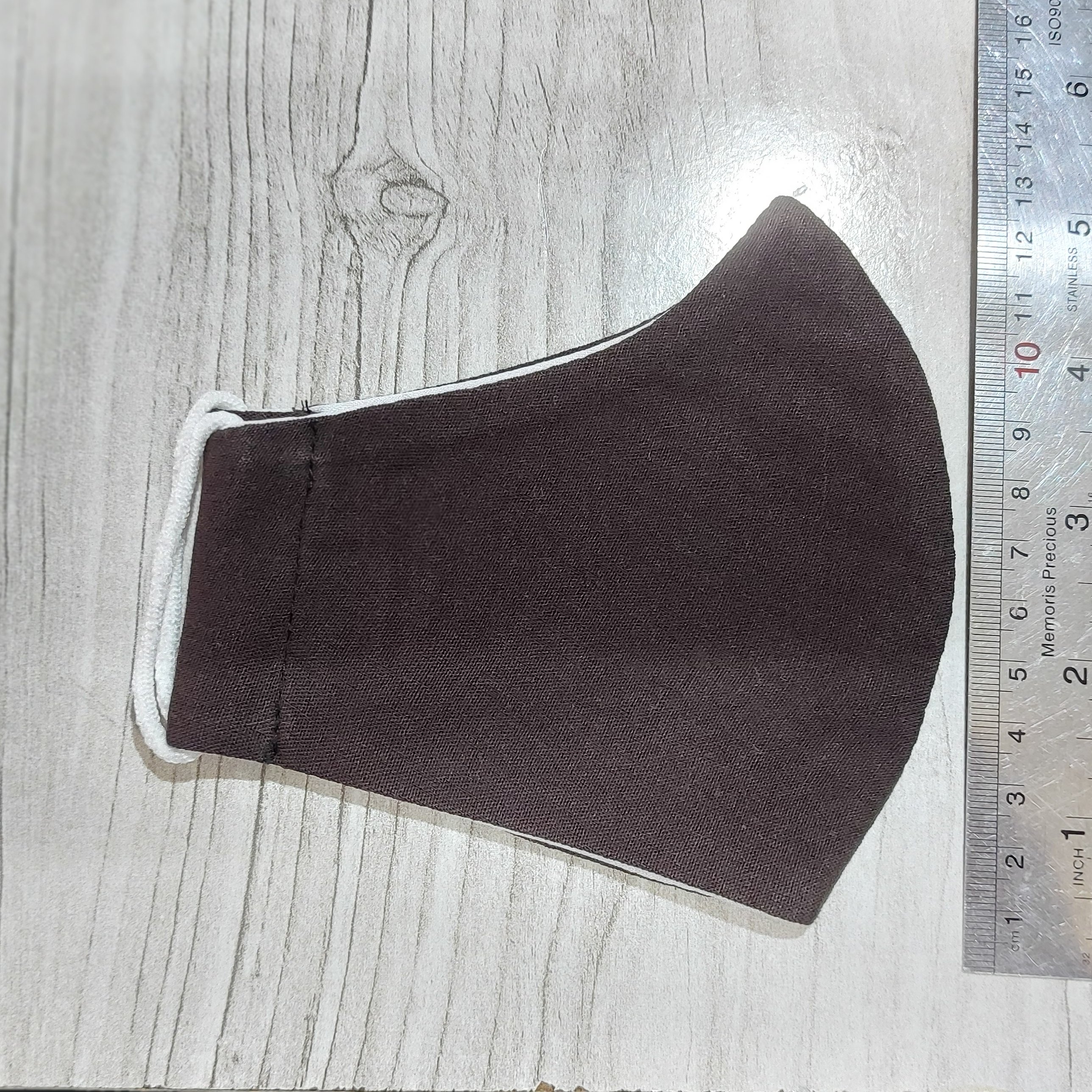ماسک پارچه ای سه لایه کودک و نوجوان قهوه ای سوخته