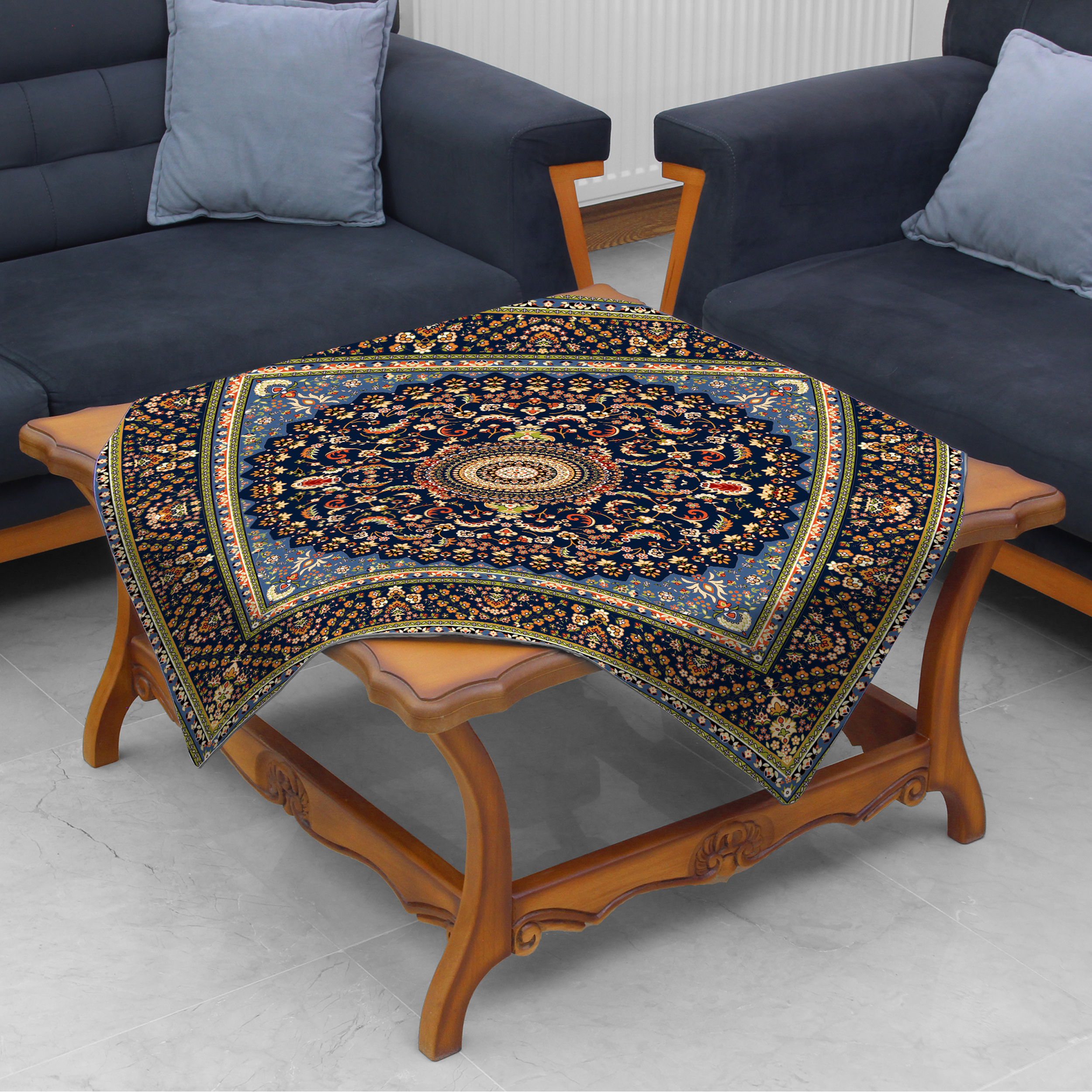 رومیزی طرح قالی کد 1400120