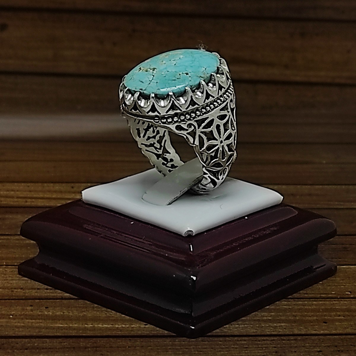 انگشتر نقره مردانه سلین کالا مدل فیروزه COD-12701865 