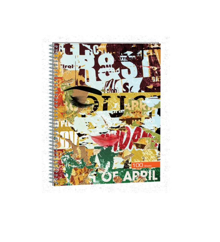 دفتر 100 برگ دو خط عرش مدل کلاسیک جلد پرسی کد 14