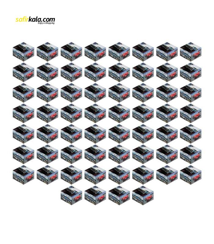 دستمال کاغذی 50 برگ گلریز طرح ماشين لوکس بسته 60 عددی