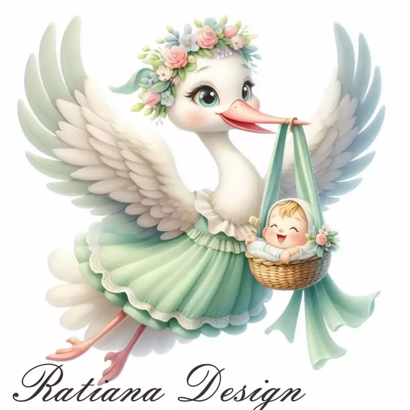 استیکر دیواری پرنده و بچه02