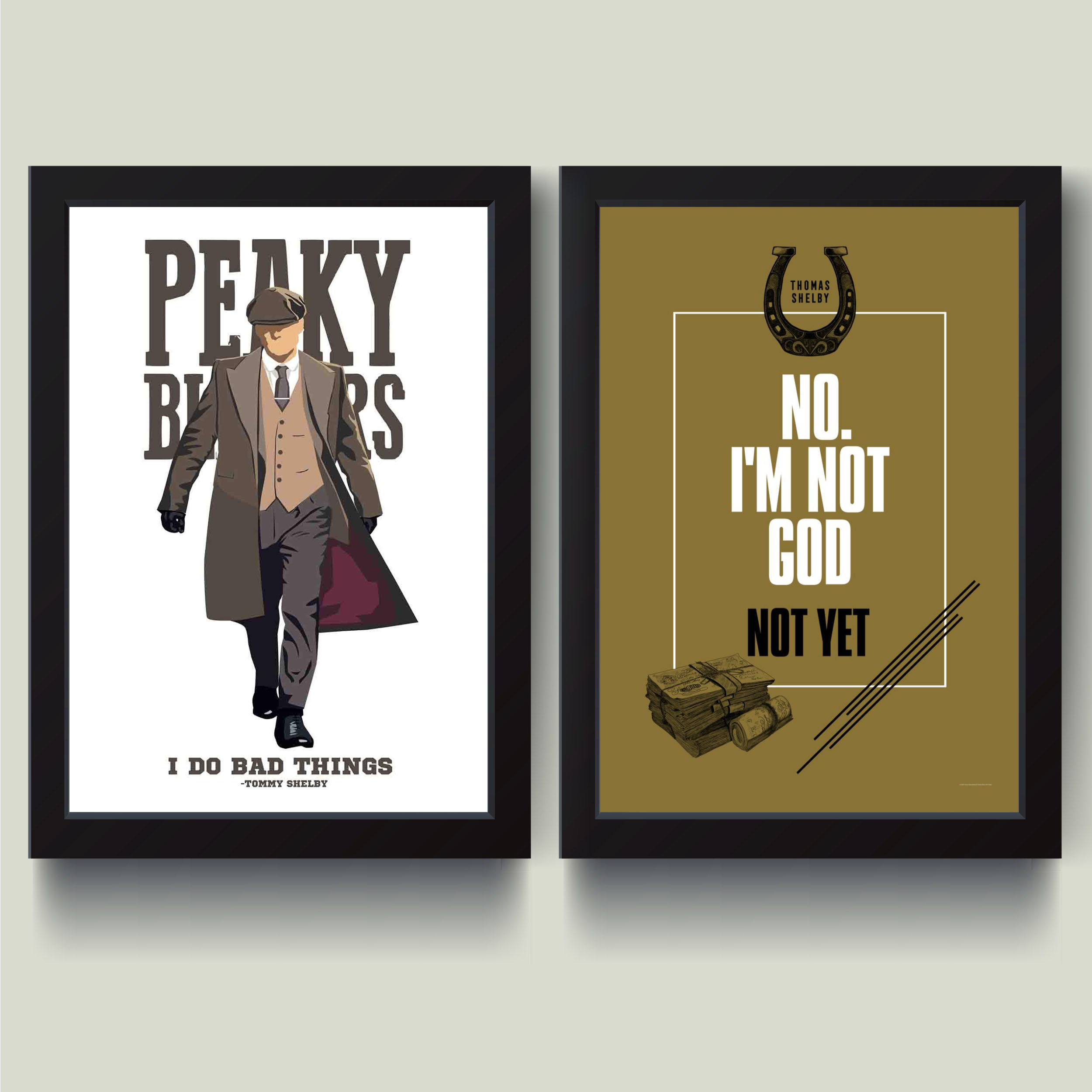 تابلو مدل انگیزشی Peaky blinders کد S0604-b مجموعه 2 عددی