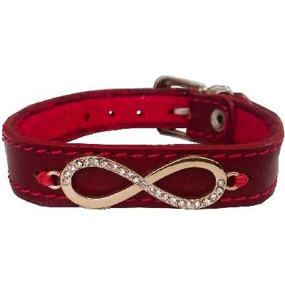 دستبند چرم وارک طرح بینهایت مدل آپامه rb174