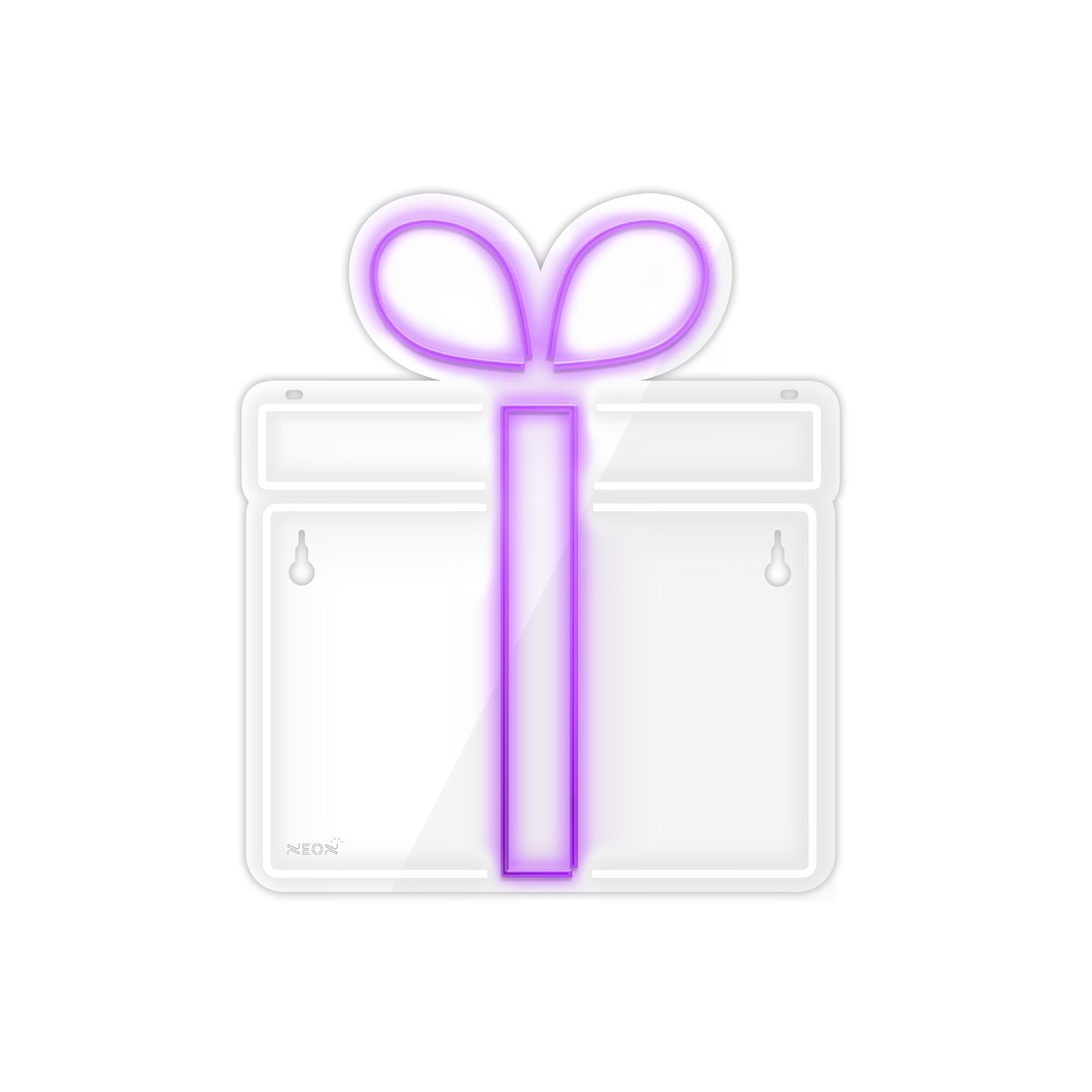 چراغ دیواری نئون دیزاین طرح Gift-Box_PR