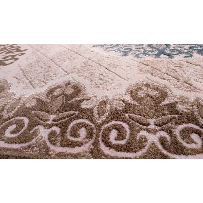 فرش ماشینی زمرد مشهد کد KR29 زمینه کرم