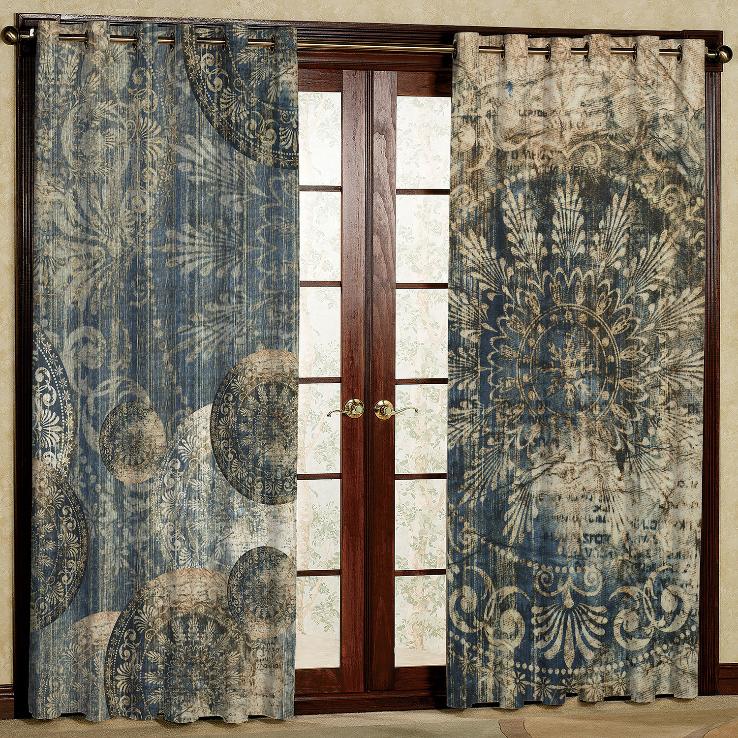 پرده مدل مخمل پانچی کد 1019L سایز 140x280 سانتی متر