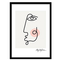 قیمت و خرید تابلو دکوراتیو مدل پرتره لاین‌آرت انتزاعی کد 1402