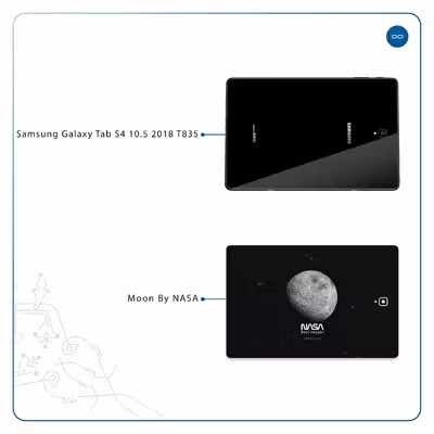برچسب پوششی ماهوت مدل Moon-By-NASA مناسب برای تبلت سامسونگ Galaxy Tab S4 10.5 2018 T835