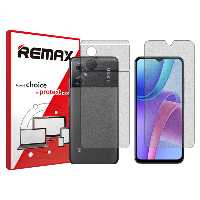 گلس صفحه نمایش و پشت گوشی شیائومی Redmi Note 11R مدل هیدروژلی مات برند ریمکس کد SS