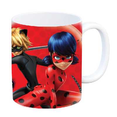 ماگ طرح دختر کفشدوزکی به همراه زیر لیوانی