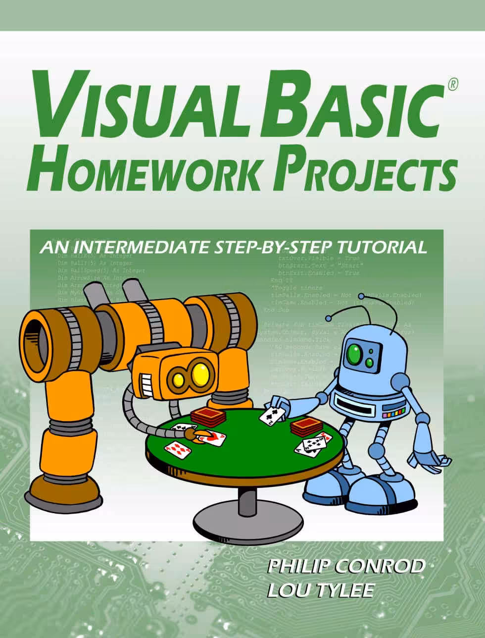 خرید و دانلود نسخه کامل کتاب Visual Basic Homework Projects: An Intermediate Step-By-Step Tutorial