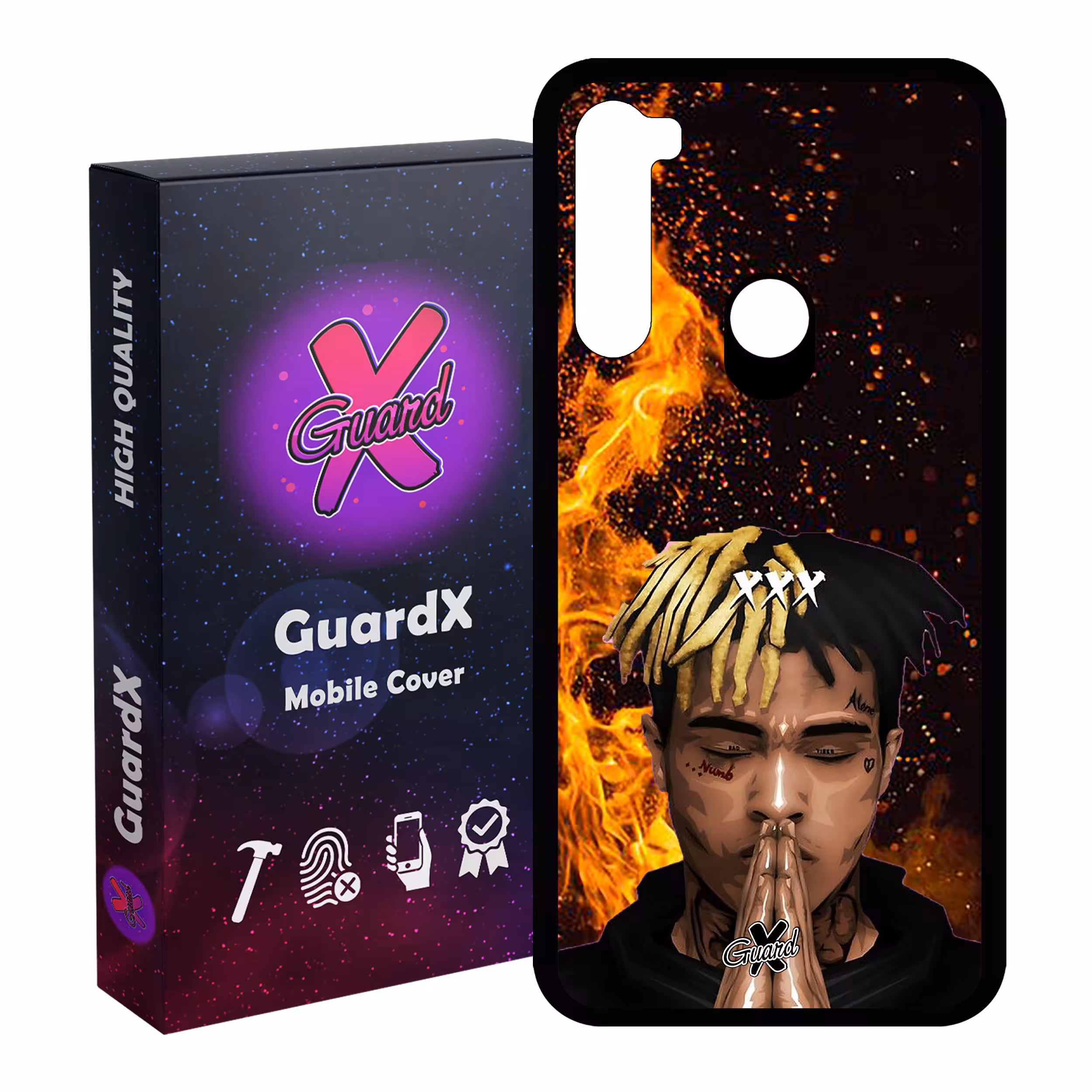 کاور گارد ایکس طرح Tentaction مدل Glass10366 مناسب برای گوشی موبایل شیائومی Redmi Note 8