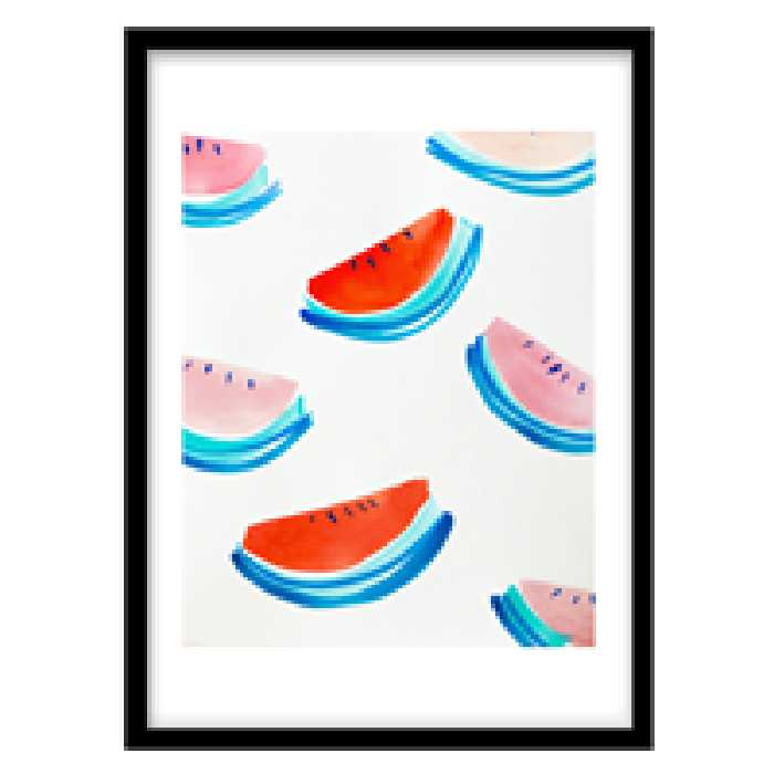 قیمت و خرید تابلو دکوراتیو مدل نقاشی آبرنگ هندوانه کد 0978