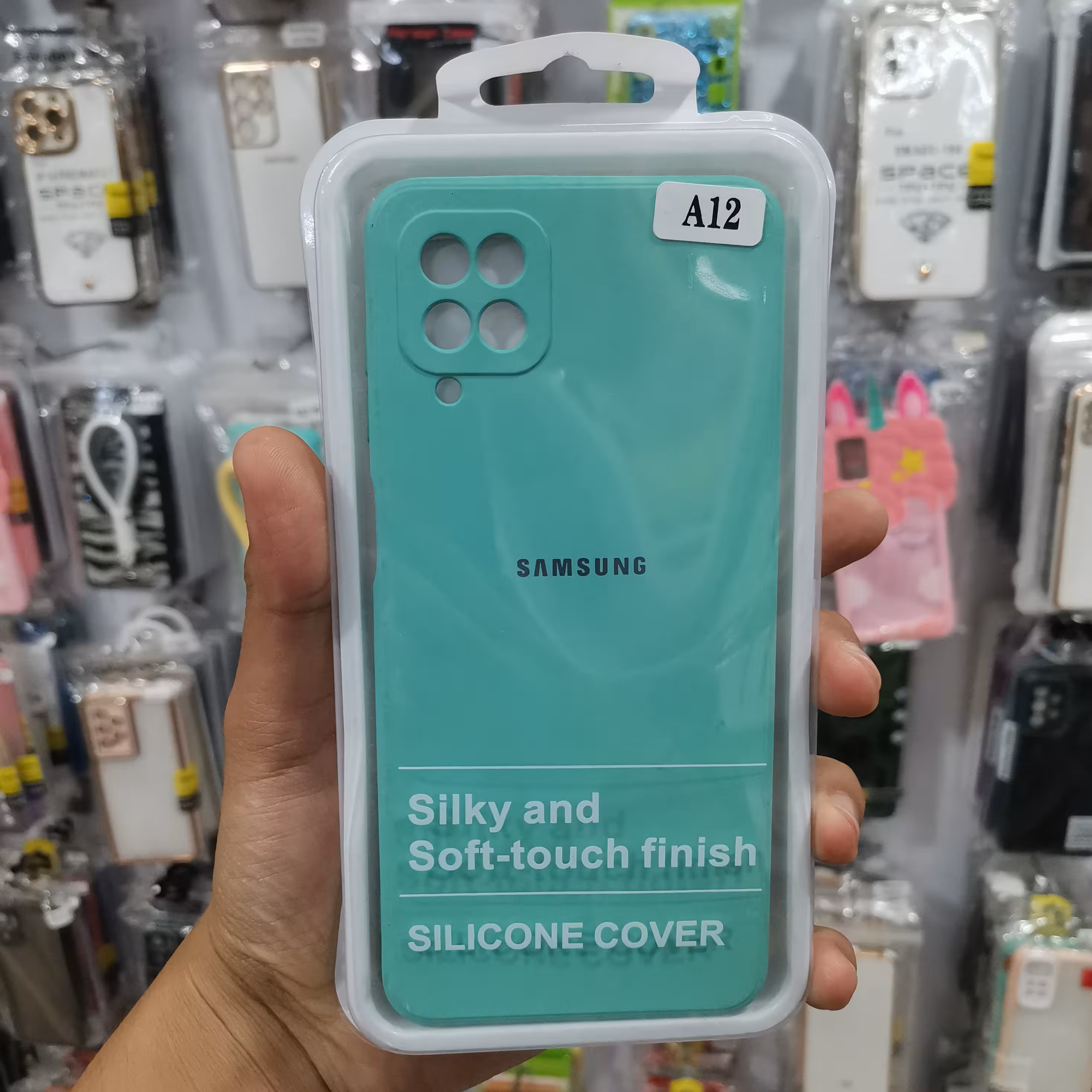 گارد سیلیکونی فیروزه ای مناسب برای سامسونگ a12 و m12 و f12