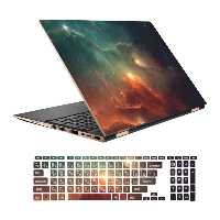 استیکر لپ تاپ طرح Spaceکد 18مناسب برای لپ تاپ 156 اینچ به همراه بر چسب حروف فارسی کیبورد