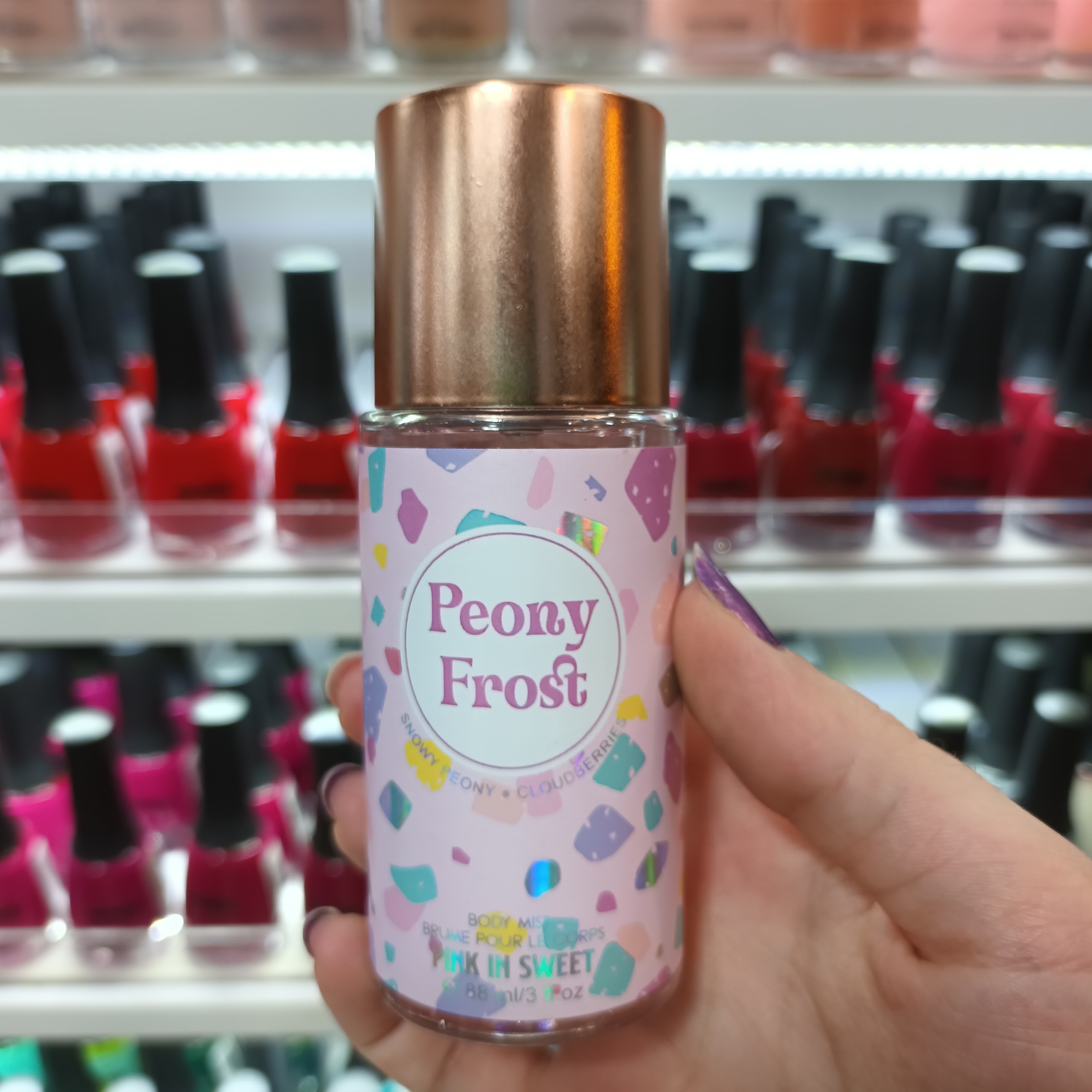 مینی بادی اسپلش PINK IN SWEET رایحه Peony Frost