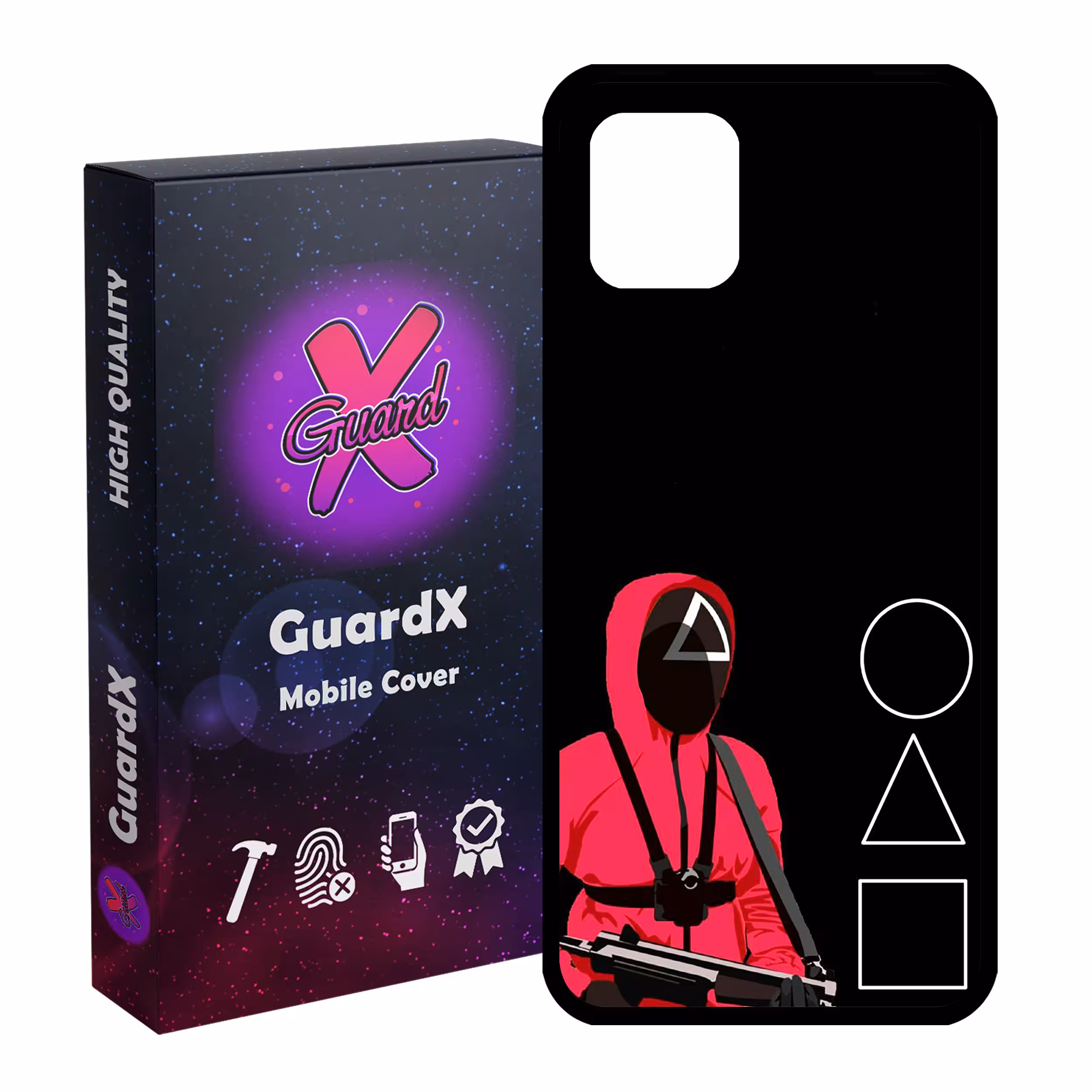 کاور گارد ایکس طرح Squid Game مدل Glass10410 مناسب برای گوشی موبایل سامسونگ Galaxy Note 10 Lite / A81