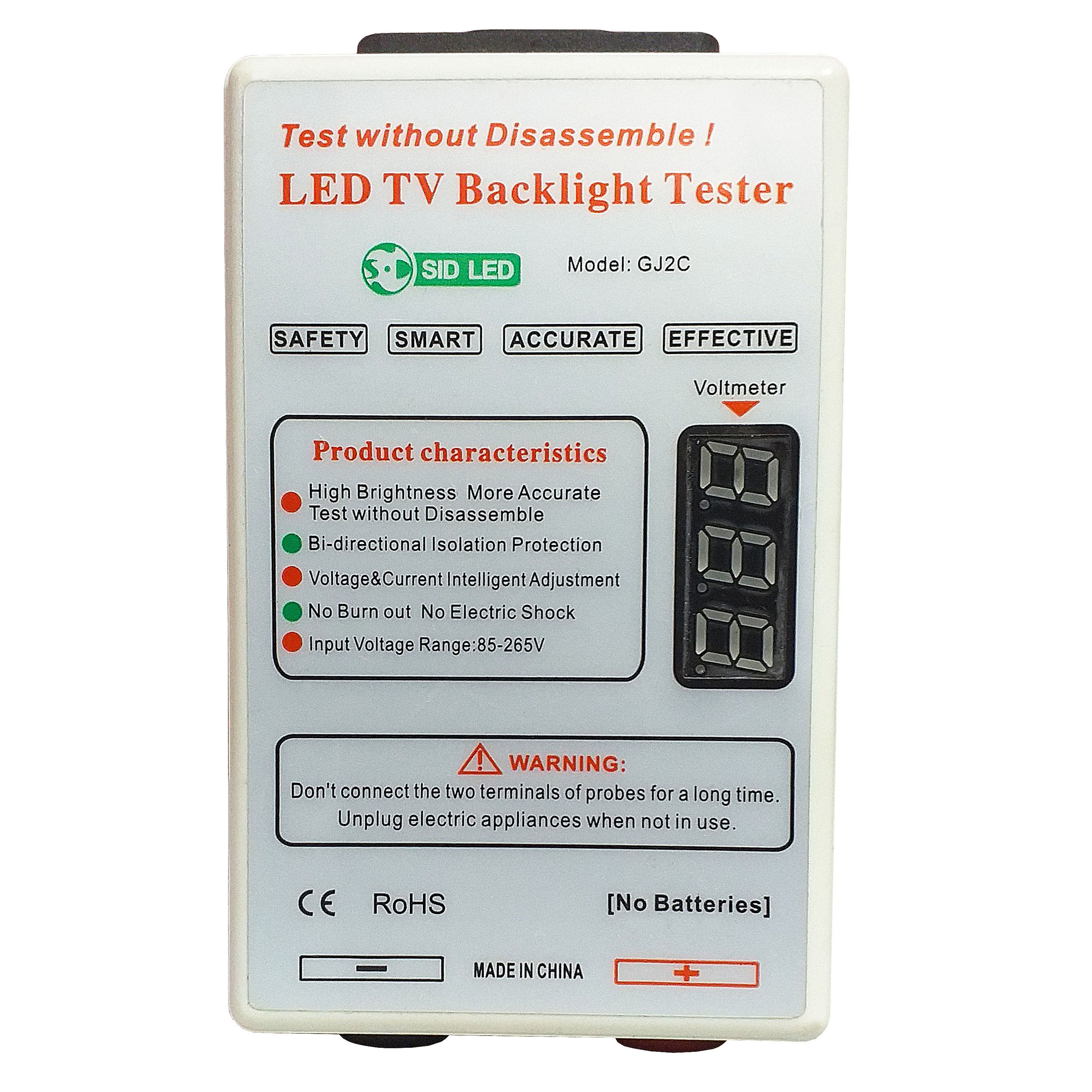 تستر بک لایت مدل GJ2C