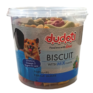 تشویقی بیسکویتی سگ برند دودوتی وزن 350 گرمی Dudoti