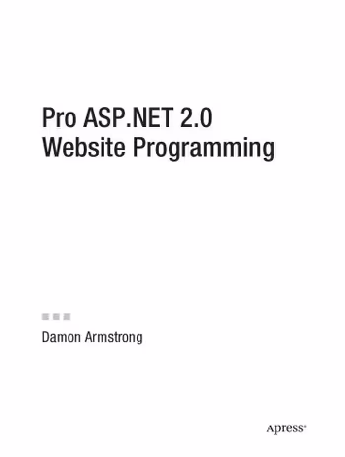 خرید و دانلود نسخه کامل کتاب Pro ASP.NET 2.0 Website Programming