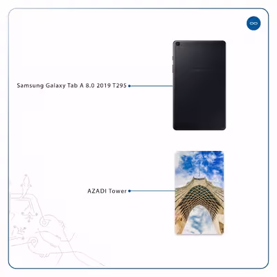 برچسب پوششی ماهوت مدل AZADI-Tower مناسب برای تبلت سامسونگ Galaxy Tab A 8.0 2019 T295