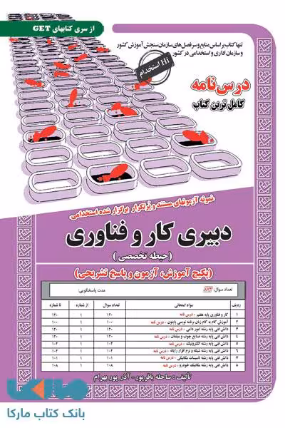 آزمون استخدامی دبیری کار و فناوری حیطه تخصصی سامان سنجش