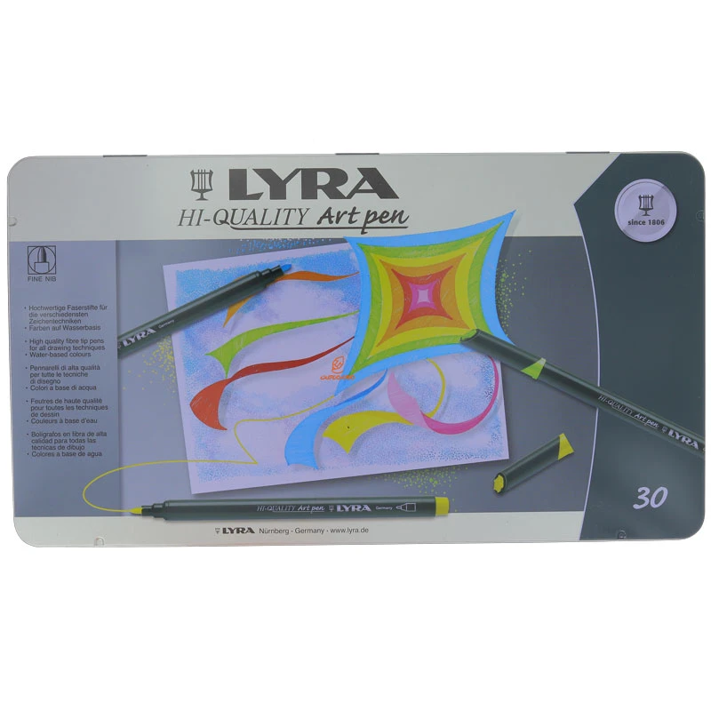 ماژیک طراحی حرفه ای 30 رنگ مدل ART PEN لیرا LYRA