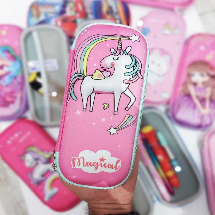 جامدادی کتابی سه بعدی کوچک طرح یونیکورن جادویی