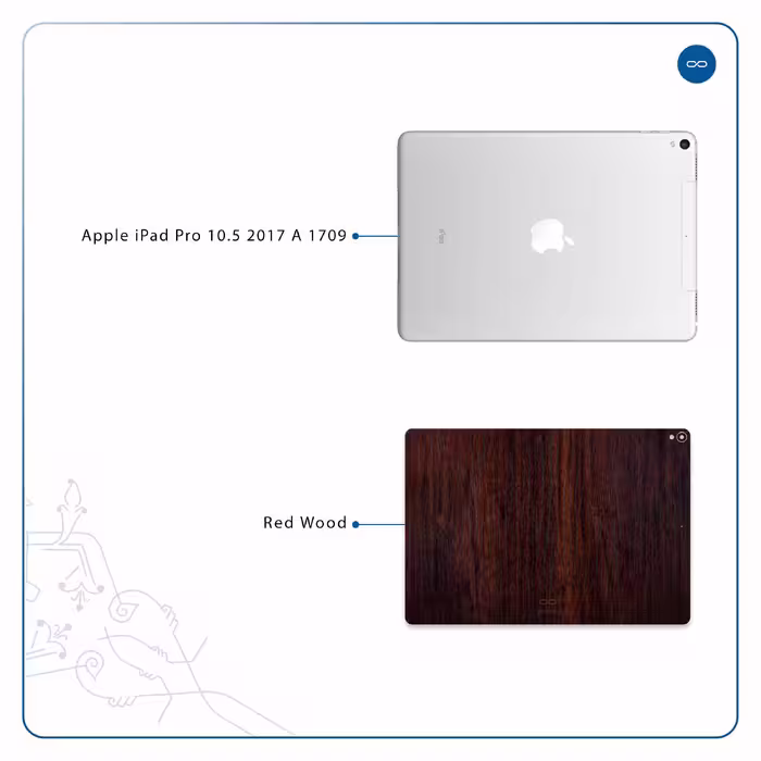 برچسب پوششی ماهوت مدل Red-Wood مناسب برای تبلت اپل iPad Pro 10.5 2017 A1709
