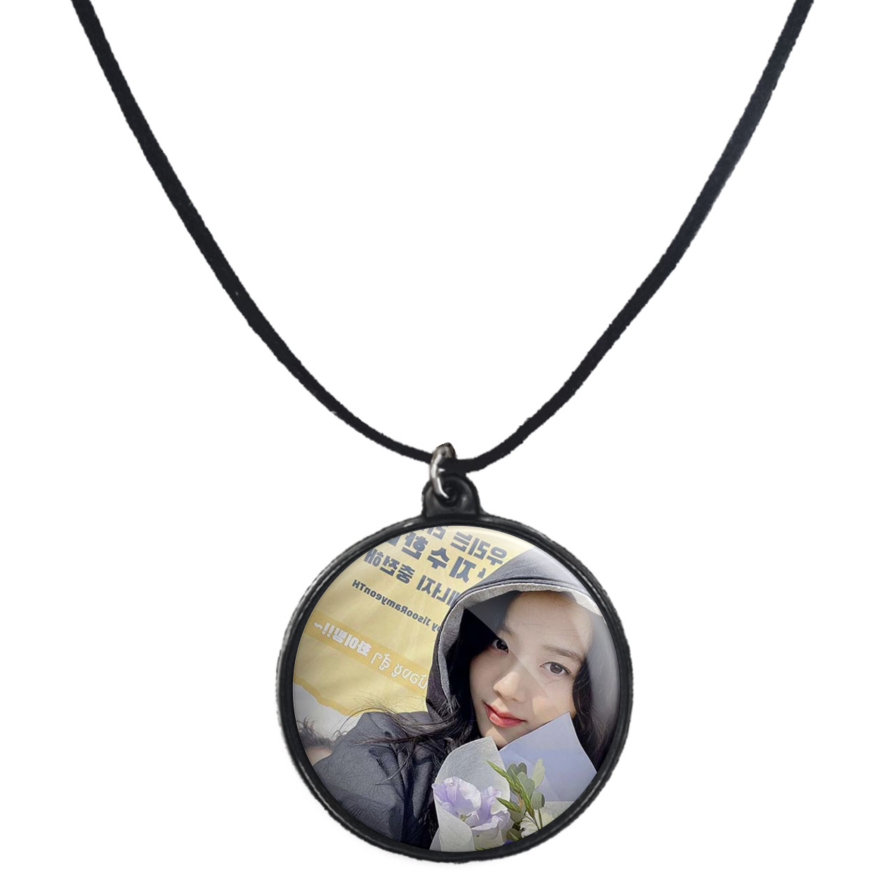 گردنبند پرمانه طرح بلک پینک کد pmb.6779 مدل دو طرفه