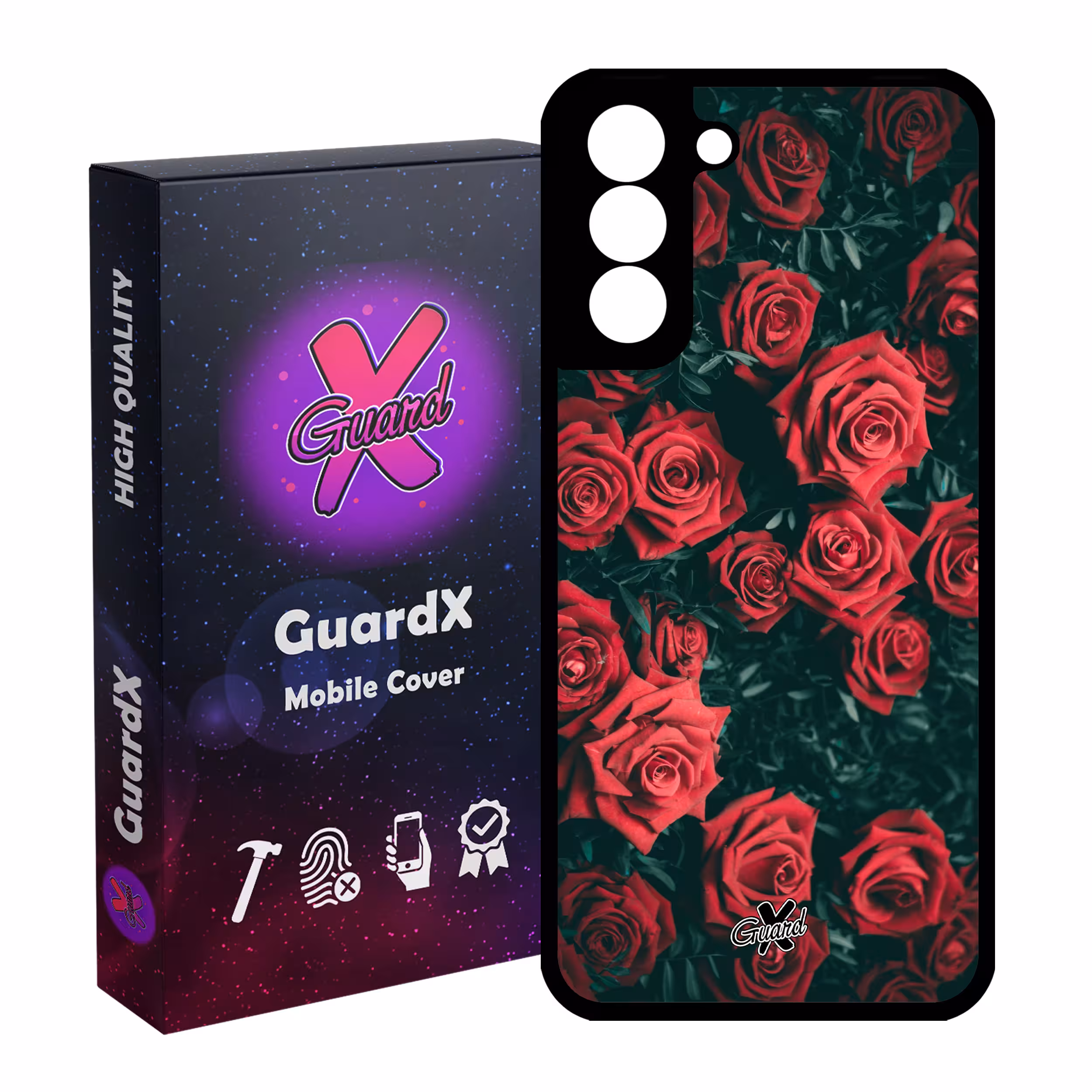کاور گارد ایکس طرح Flower مدل Glass10208 مناسب برای گوشی موبایل سامسونگ Galaxy S21 FE